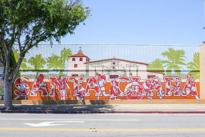 Merry Mart Uniforms Store Mural