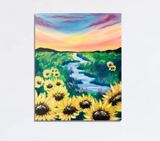 Paint Nite: Riverside Sunflower Blooms