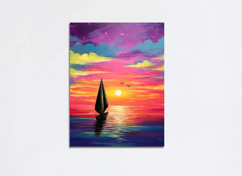 Paint Nite: Bright Sunset Sails
