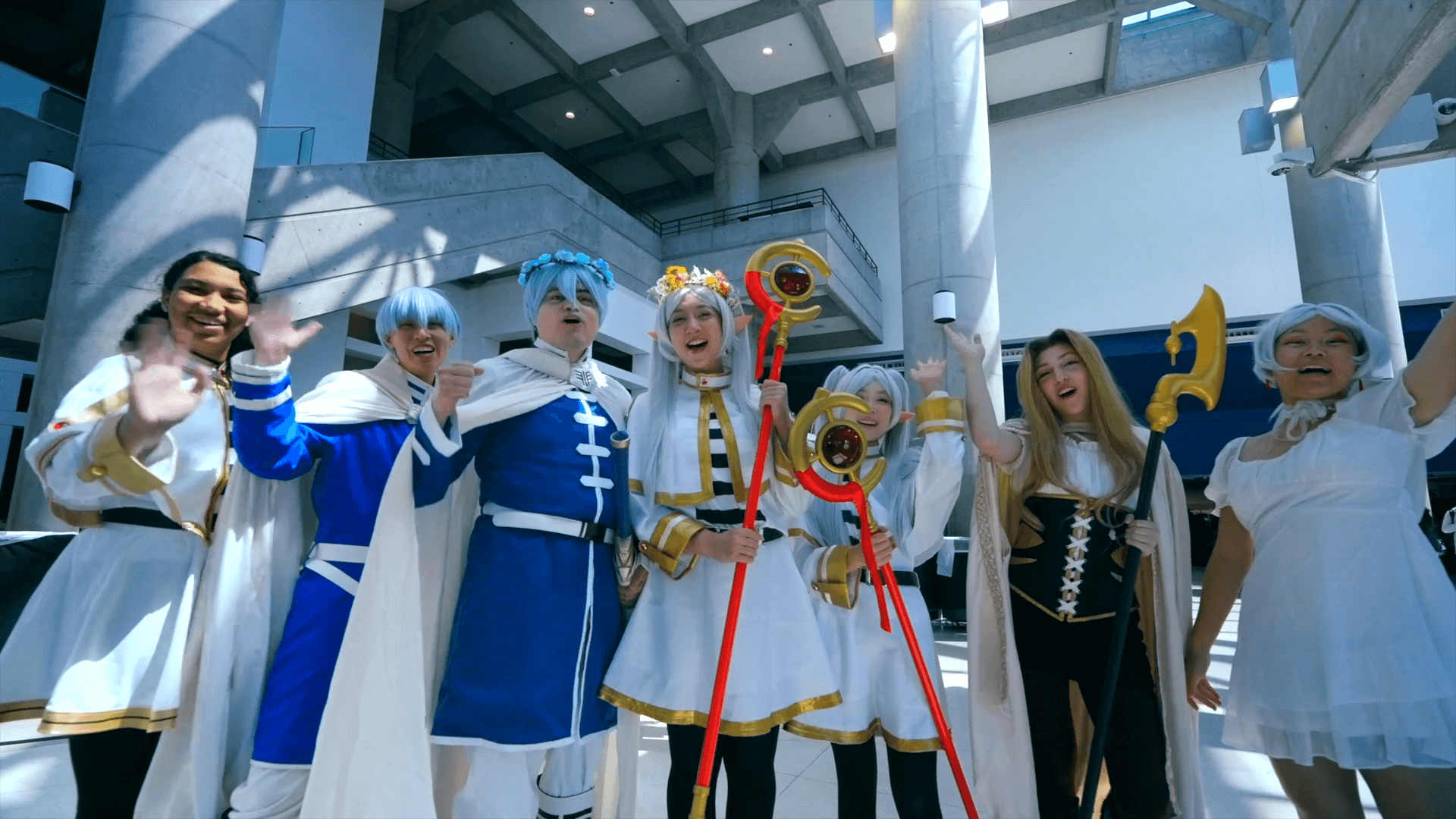 Inside IMPULSE UNIVERSE: The Pop Culture Phenomenon That Called Santa Clara Home A group of cosplayers in fantasy attire pose together in a spacious hall in Santa Clara, California.
