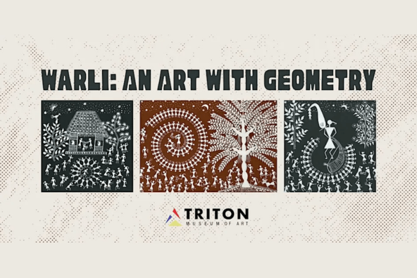 Exploring the intricate geometry of Warli art, showcasing traditional village life and nature in Santa Clara, California.