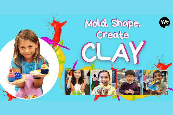 Mold, Shape, Create Clay Art - In Person at Valley Fair Children molding and shaping colorful clay into various creations in Santa Clara, California.
