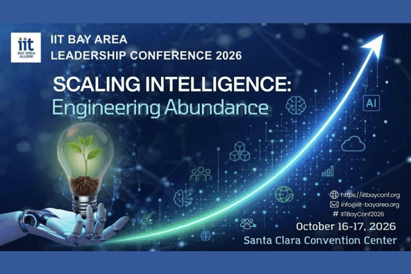 A promotional banner for the IIT Bay Area Leadership Conference 2026 in Santa Clara, California.